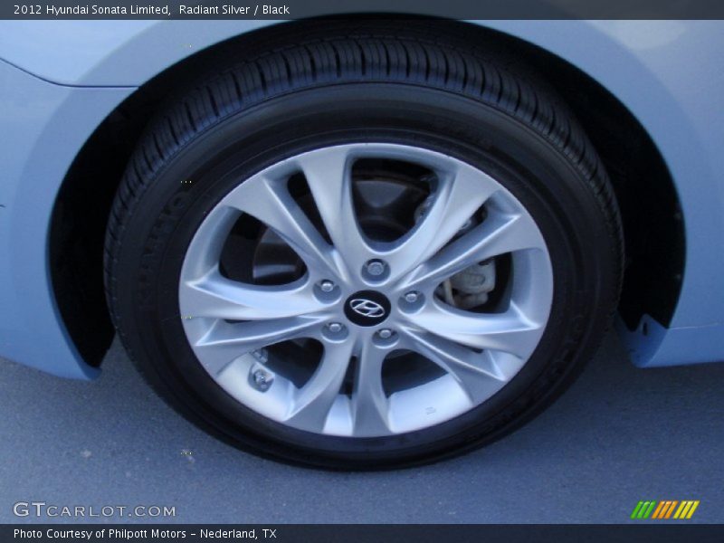 Radiant Silver / Black 2012 Hyundai Sonata Limited