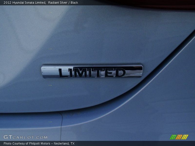 Radiant Silver / Black 2012 Hyundai Sonata Limited