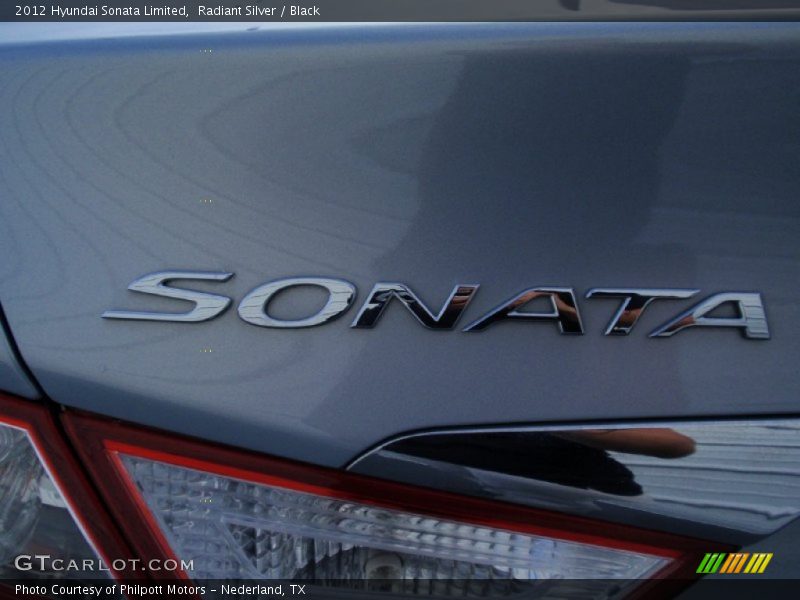 Radiant Silver / Black 2012 Hyundai Sonata Limited