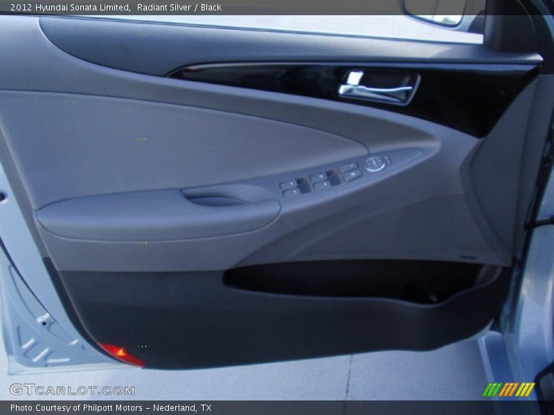 Radiant Silver / Black 2012 Hyundai Sonata Limited