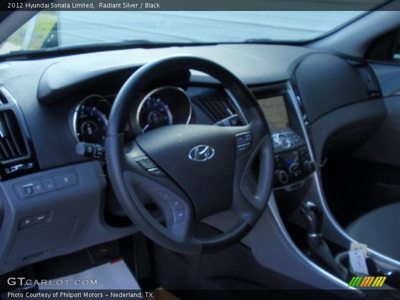 Radiant Silver / Black 2012 Hyundai Sonata Limited