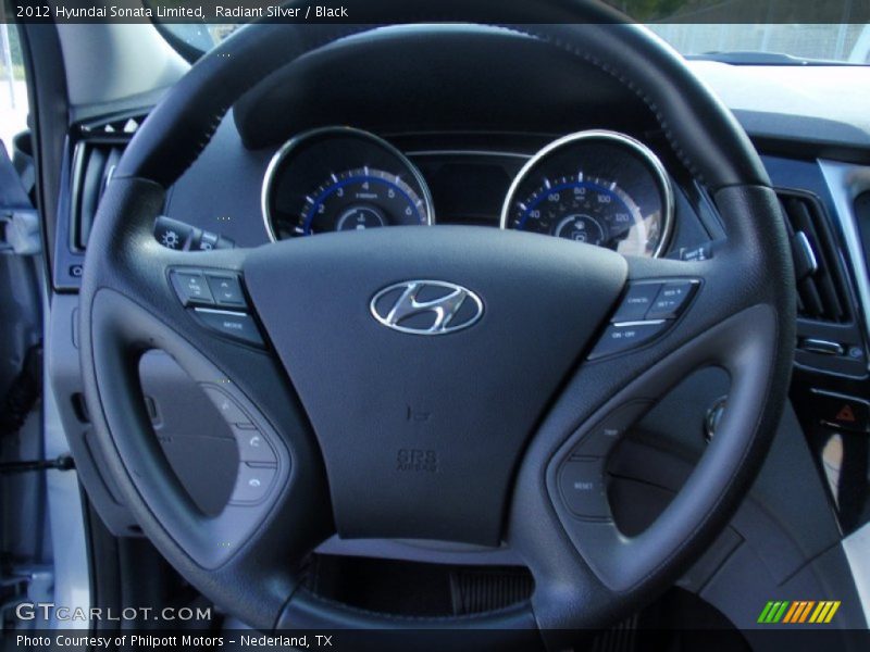 Radiant Silver / Black 2012 Hyundai Sonata Limited