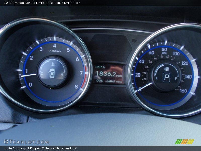 Radiant Silver / Black 2012 Hyundai Sonata Limited