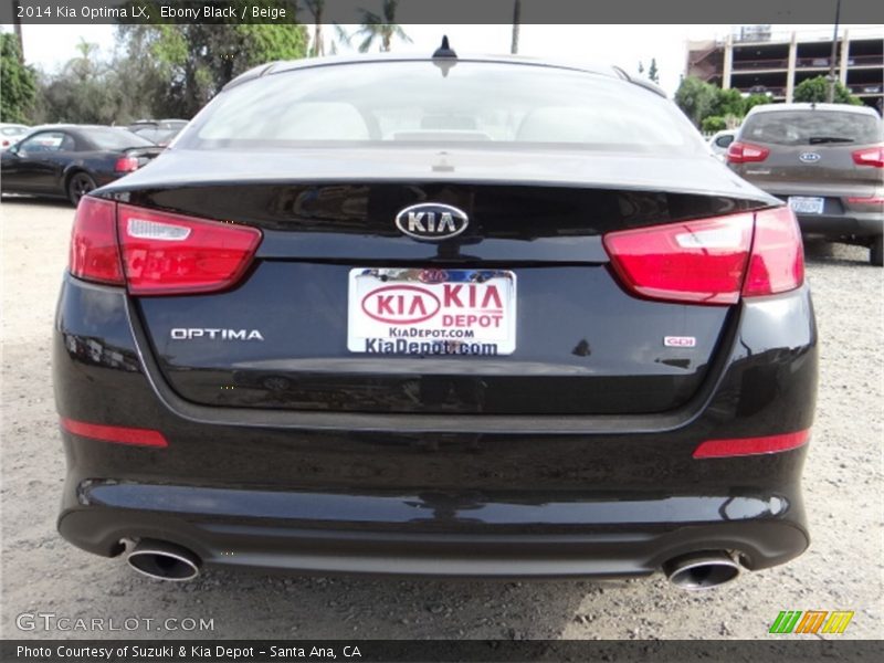 Ebony Black / Beige 2014 Kia Optima LX