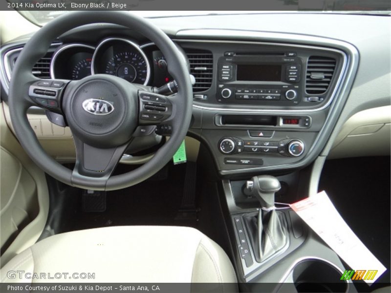 Ebony Black / Beige 2014 Kia Optima LX