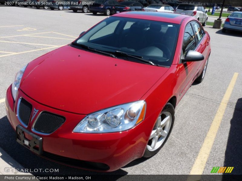 Crimson Red / Ebony 2007 Pontiac G6 V6 Sedan