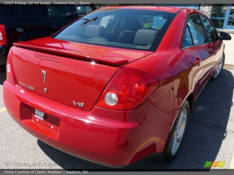 Crimson Red / Ebony 2007 Pontiac G6 V6 Sedan