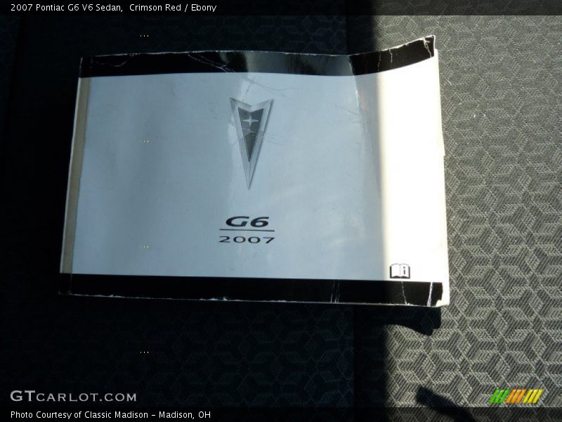 Crimson Red / Ebony 2007 Pontiac G6 V6 Sedan