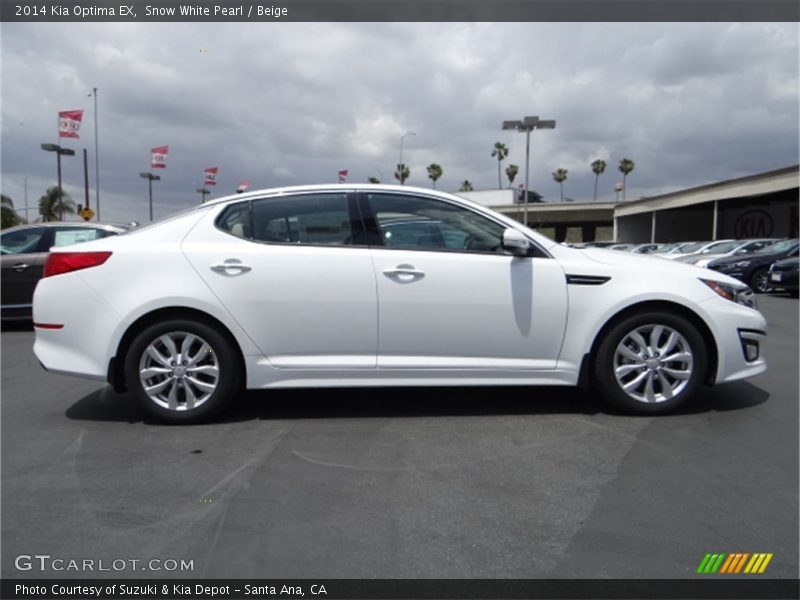 Snow White Pearl / Beige 2014 Kia Optima EX