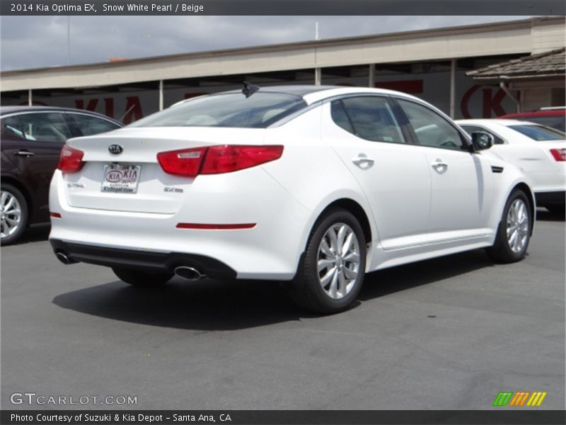 Snow White Pearl / Beige 2014 Kia Optima EX