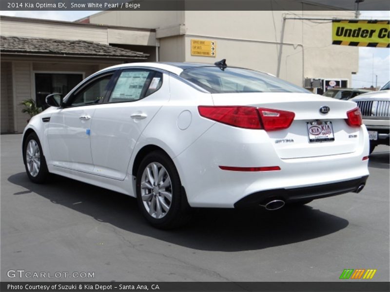 Snow White Pearl / Beige 2014 Kia Optima EX