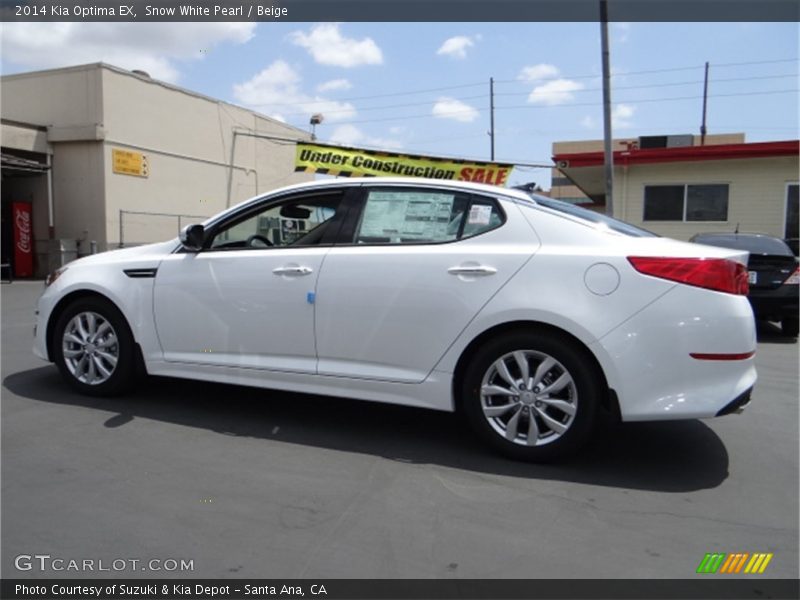 Snow White Pearl / Beige 2014 Kia Optima EX