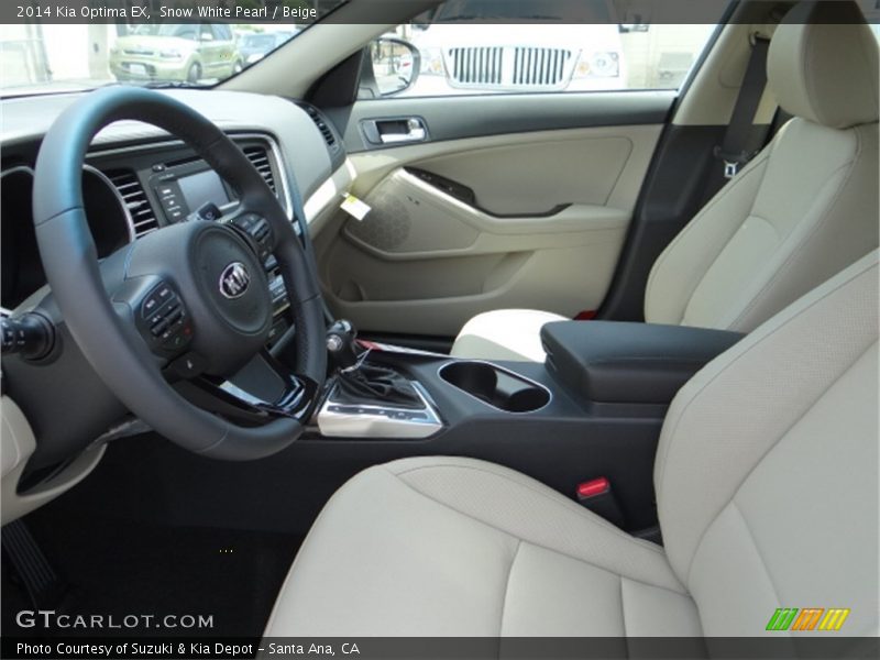Snow White Pearl / Beige 2014 Kia Optima EX