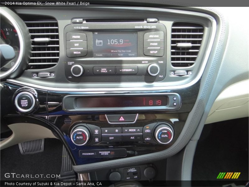 Snow White Pearl / Beige 2014 Kia Optima EX