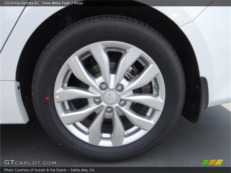 Snow White Pearl / Beige 2014 Kia Optima EX