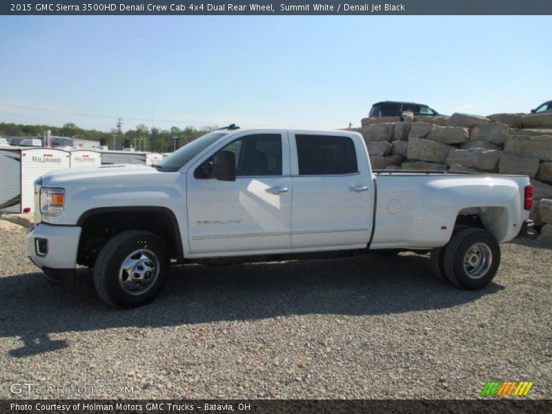Summit White / Denali Jet Black 2015 GMC Sierra 3500HD Denali Crew Cab 4x4 Dual Rear Wheel