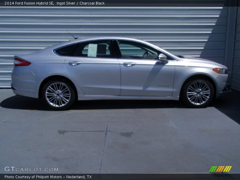 Ingot Silver / Charcoal Black 2014 Ford Fusion Hybrid SE