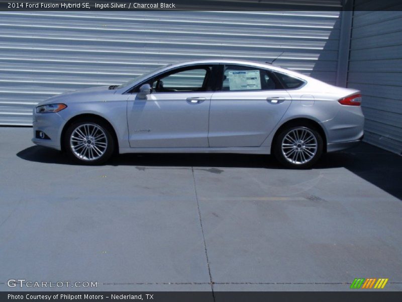 Ingot Silver / Charcoal Black 2014 Ford Fusion Hybrid SE