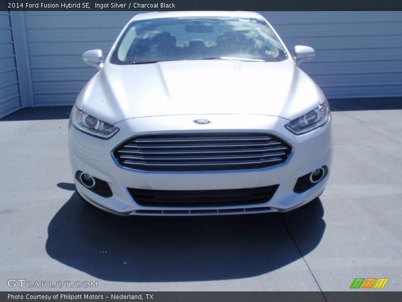 Ingot Silver / Charcoal Black 2014 Ford Fusion Hybrid SE
