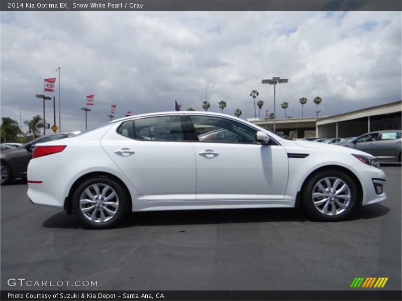 Snow White Pearl / Gray 2014 Kia Optima EX