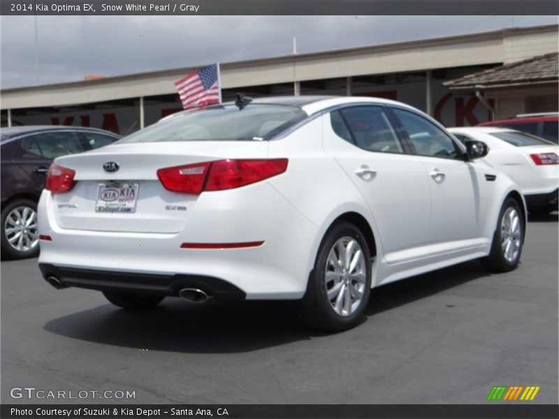 Snow White Pearl / Gray 2014 Kia Optima EX