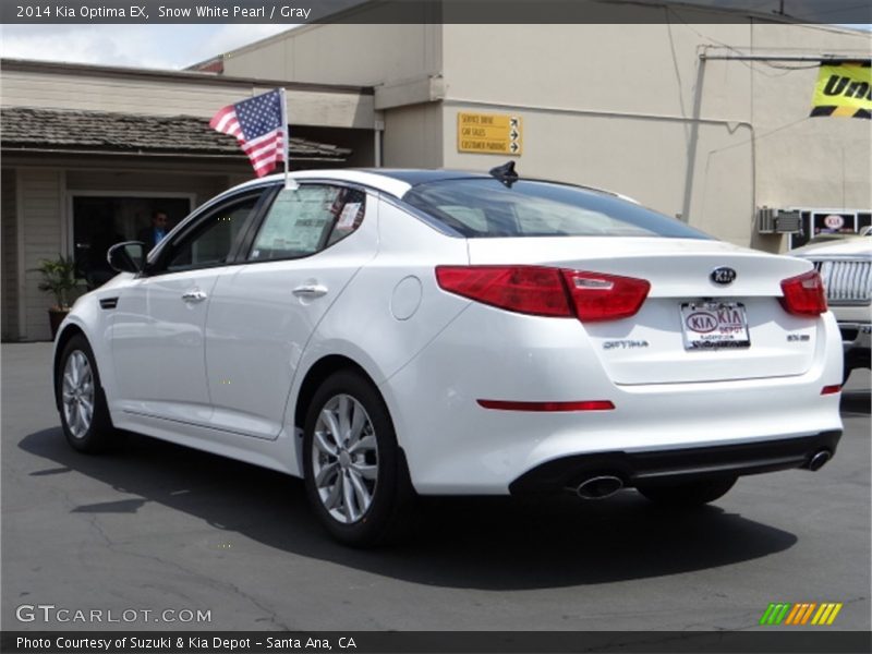 Snow White Pearl / Gray 2014 Kia Optima EX