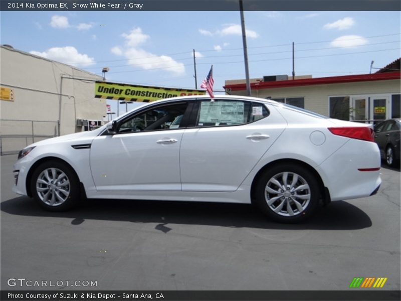 Snow White Pearl / Gray 2014 Kia Optima EX