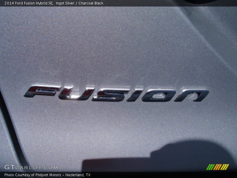 Ingot Silver / Charcoal Black 2014 Ford Fusion Hybrid SE