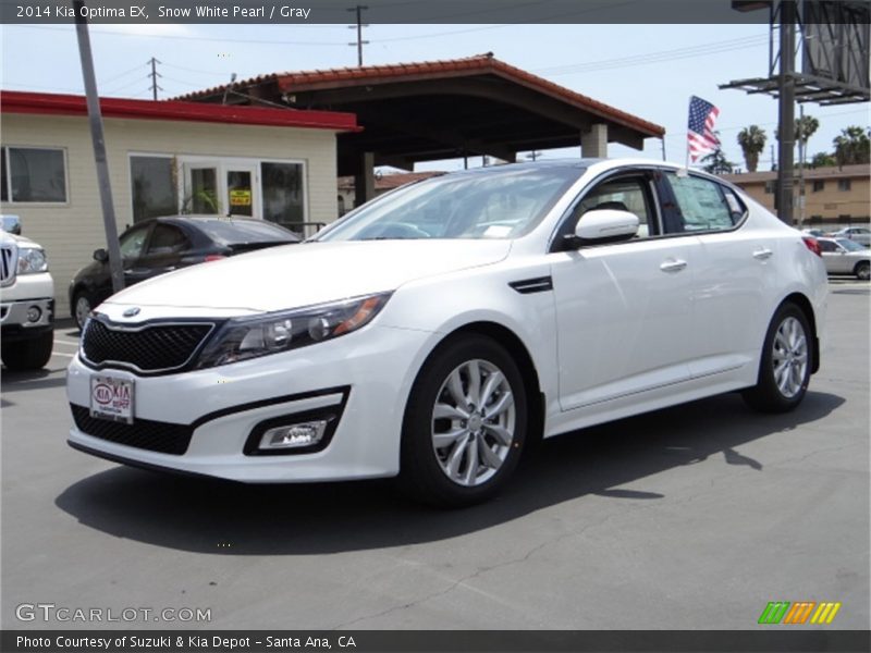Snow White Pearl / Gray 2014 Kia Optima EX