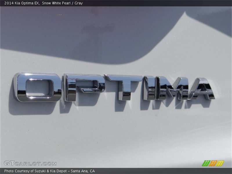 Snow White Pearl / Gray 2014 Kia Optima EX