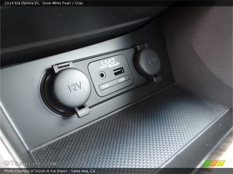 Snow White Pearl / Gray 2014 Kia Optima EX