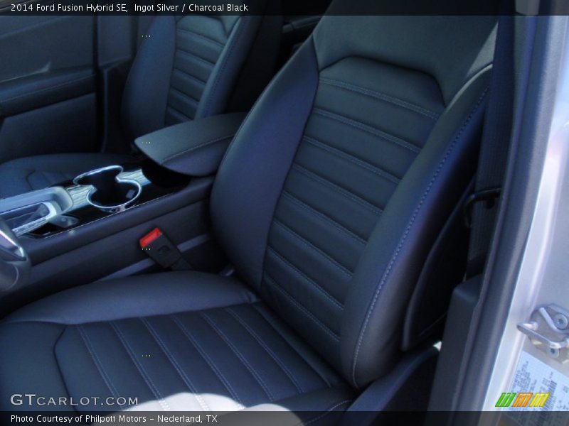 Ingot Silver / Charcoal Black 2014 Ford Fusion Hybrid SE