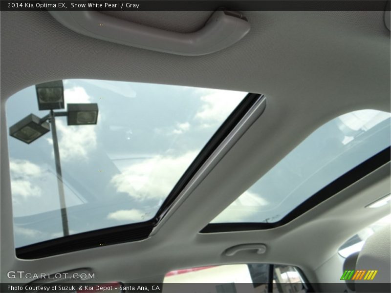 Snow White Pearl / Gray 2014 Kia Optima EX