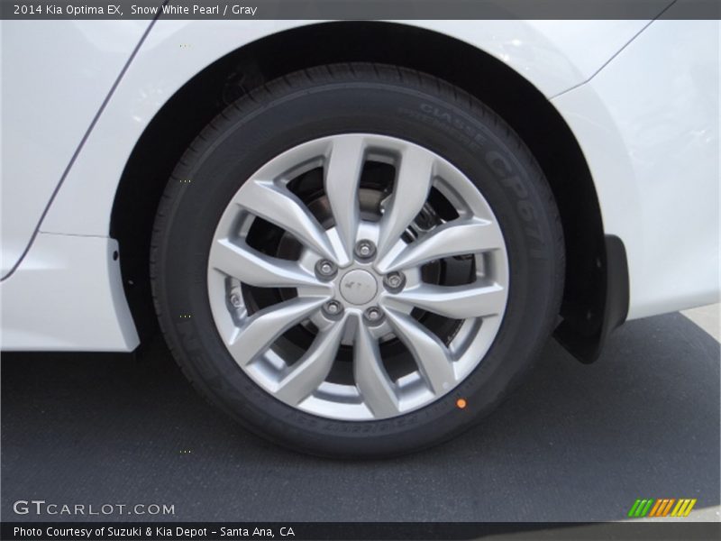 Snow White Pearl / Gray 2014 Kia Optima EX