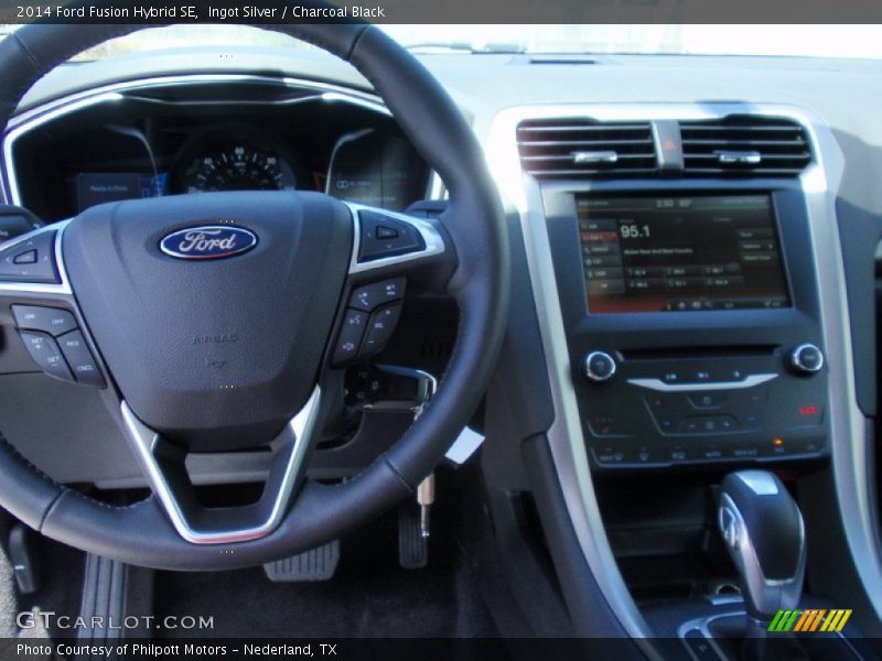 Ingot Silver / Charcoal Black 2014 Ford Fusion Hybrid SE