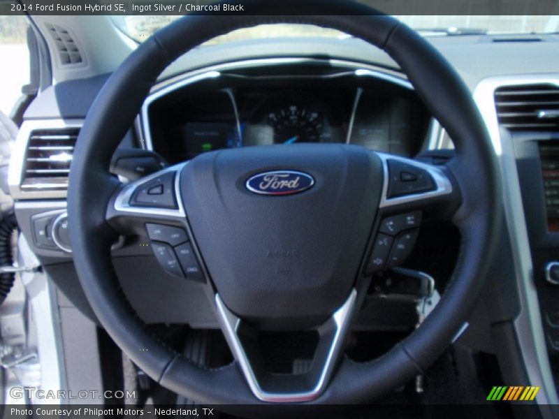 Ingot Silver / Charcoal Black 2014 Ford Fusion Hybrid SE