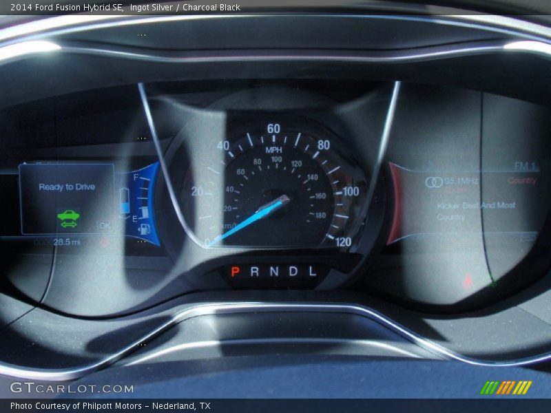 Ingot Silver / Charcoal Black 2014 Ford Fusion Hybrid SE