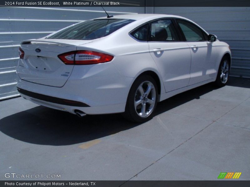 White Platinum / Charcoal Black 2014 Ford Fusion SE EcoBoost