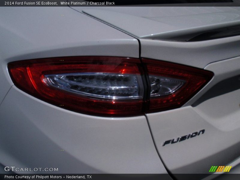 White Platinum / Charcoal Black 2014 Ford Fusion SE EcoBoost