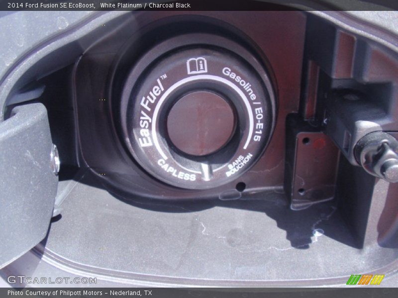 White Platinum / Charcoal Black 2014 Ford Fusion SE EcoBoost