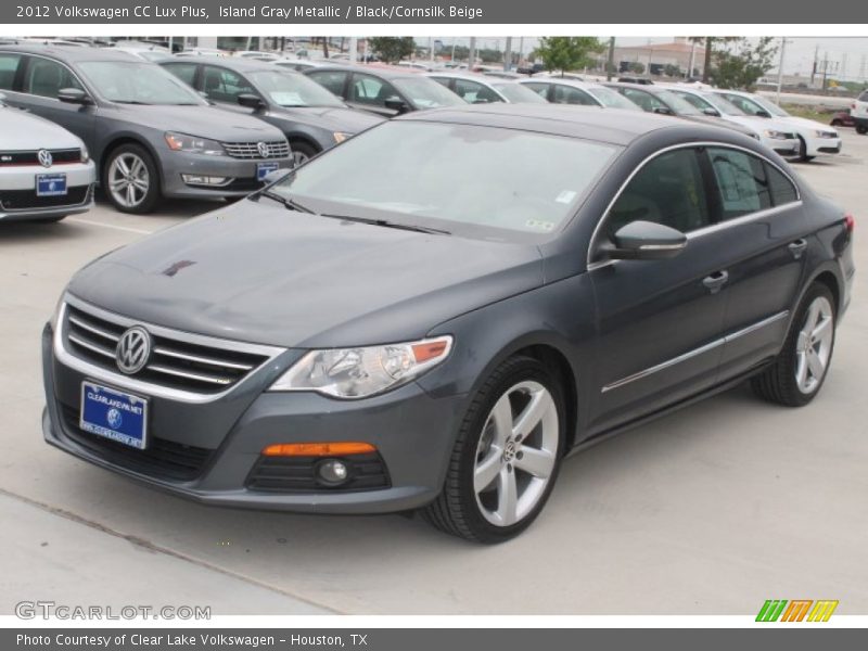 Island Gray Metallic / Black/Cornsilk Beige 2012 Volkswagen CC Lux Plus