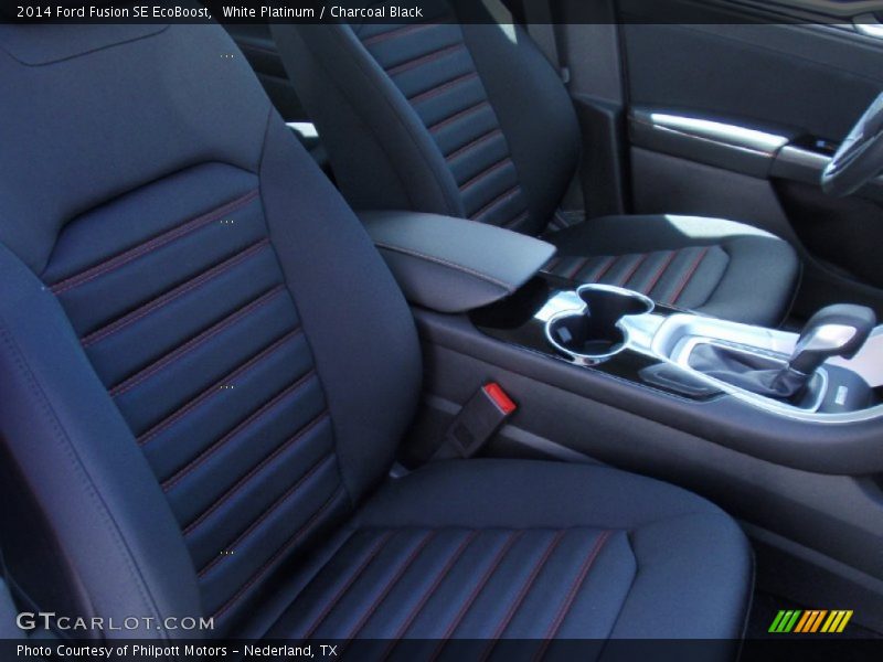 White Platinum / Charcoal Black 2014 Ford Fusion SE EcoBoost
