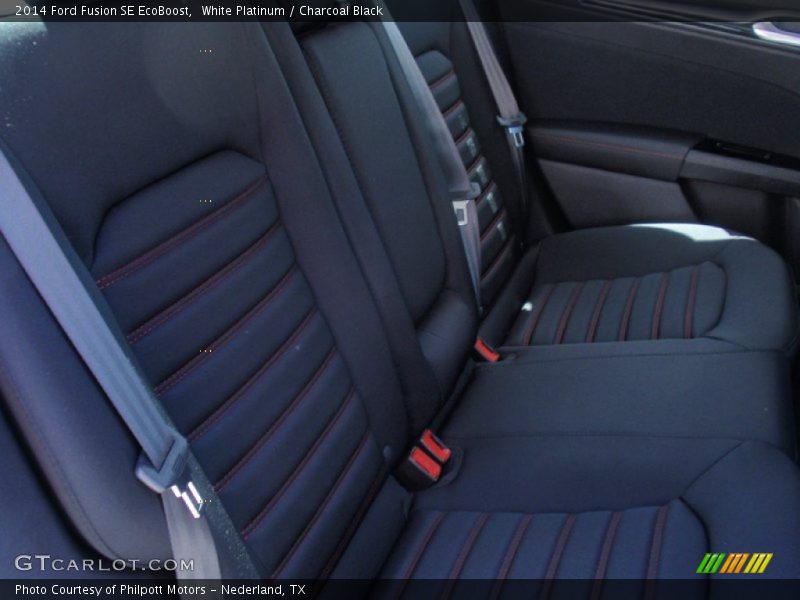 White Platinum / Charcoal Black 2014 Ford Fusion SE EcoBoost