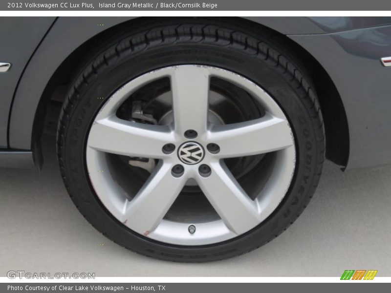 Island Gray Metallic / Black/Cornsilk Beige 2012 Volkswagen CC Lux Plus