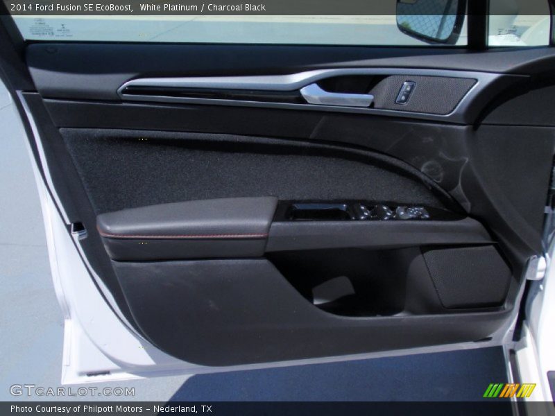 White Platinum / Charcoal Black 2014 Ford Fusion SE EcoBoost