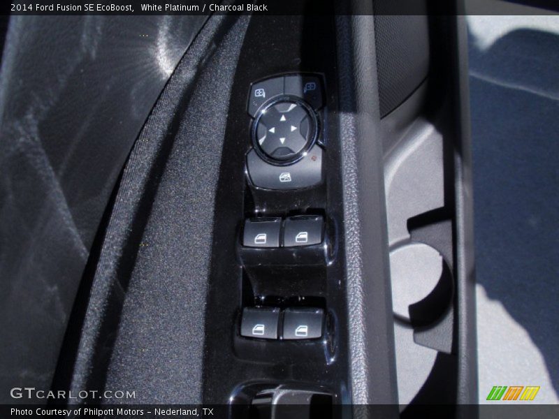 White Platinum / Charcoal Black 2014 Ford Fusion SE EcoBoost