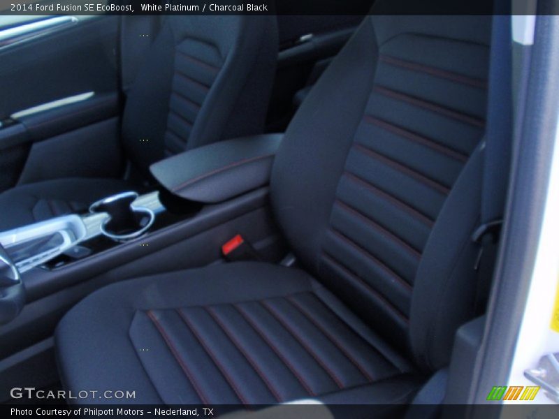 White Platinum / Charcoal Black 2014 Ford Fusion SE EcoBoost