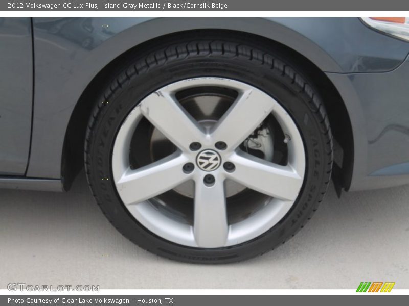 Island Gray Metallic / Black/Cornsilk Beige 2012 Volkswagen CC Lux Plus
