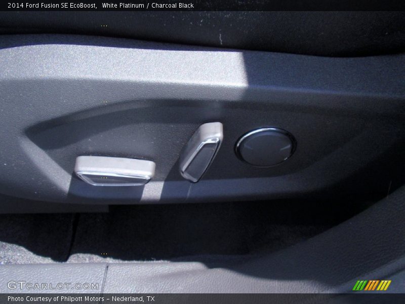White Platinum / Charcoal Black 2014 Ford Fusion SE EcoBoost