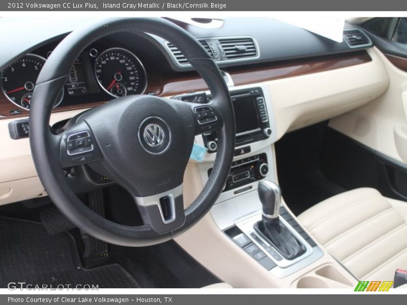 Island Gray Metallic / Black/Cornsilk Beige 2012 Volkswagen CC Lux Plus